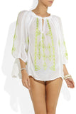 Alaia embroidered voile kaftan