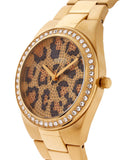 Guess Analog Ladies Catwalk Round Animal Print Watch